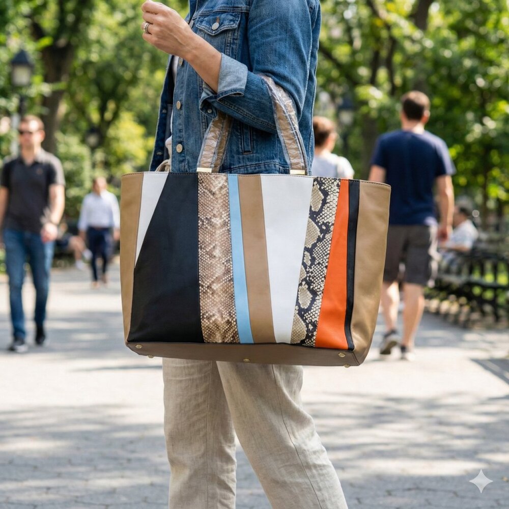 INC International Concepts Michaelaa Patchwork Tote bag